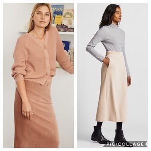 Women corduroy long narrow skirt